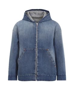 Veste à capuche zippée en jean pour homme grande taille personnalisable, de haute qualité, respirante, décontractée, pour l'hiver - Product Image 2