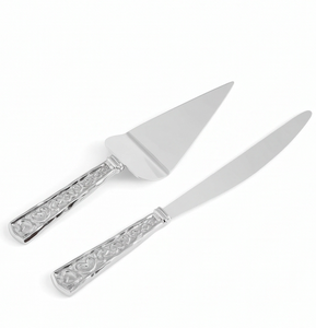 Handmade Cake Server Set Stainless Steel Silverware Cake <b>Tools</b> Ideal for Kitchenware Parties Weddings and Anniversaries - Product Image 1