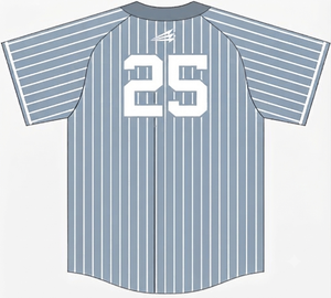 Maillot de baseball personnalisé à rayures fines, entièrement boutonné, manches courtes, vêtements de sport, nom et numéro du joueur, équipement d'équipe OEM - Product Image 2