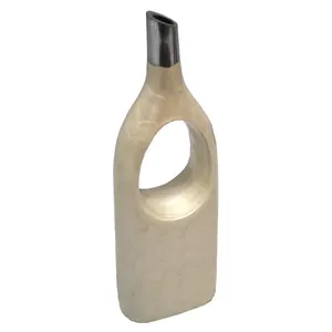 Jarrón de flores de hierro negro mate de alta gama para la decoración de la sala de estar de un apartamento de lujo, jarrón de flores Zahid Exports - Product Image 1