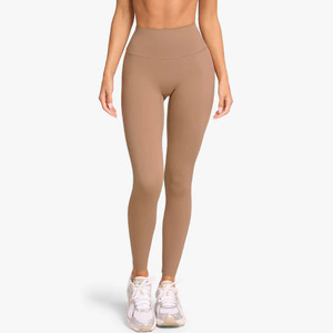 Conjunto de Top de Yoga de Manga Larga y Leggings de Cintura Alta, Premium, Sólido, de Nailon y Spandex Elástico, Ropa Deportiva para Actividades al Aire Libre, 2 Piezas - Product Image 2