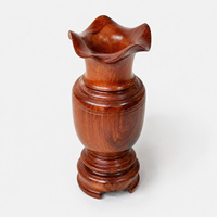 Vase de sol rond en bois fait main Tam Viet, design Art Déco, matériau naturel écologique pour la décoration intérieure