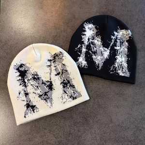 Customize Unisex Jacquard Beanie Hat Letter Pattern <b>Winter</b> <b>Cap</b> Casual Style Adult Street Style - Product Image 3