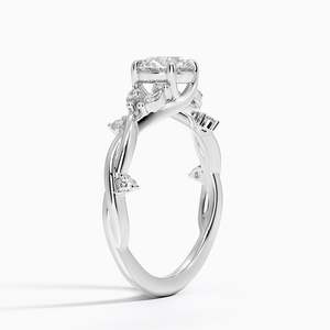 Anillo BOJ 021 con Corte Redondo, Plata 925, Diseño Azalea Twist, Diamante de 2ct, Color D, VVS1, Moissanita, Certificado GRA, Anillos en Oferta a Bajo Precio - Product Image 2