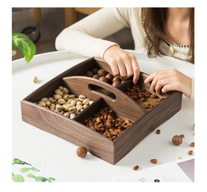 Bandeja/Expositor de Madera Cuadrada de Color Marrón para Frutas, Decoración para Cocina, Sala de Estar, Escritorio, Accesorio de Mesa en Oferta - Product Image 1
