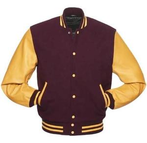 Blouson universitaire rétro vintage pour homme à faible MOQ, en cuir personnalisé, style baseball, avec logo brodé - Product Image 3