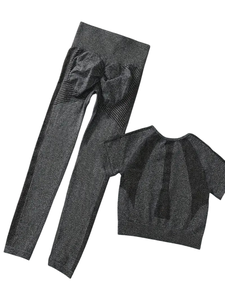 Conjunto Deportivo para Gimnasio, Leggings Moldeadores, Conjunto de Yoga para Mujer con Sujetador Deportivo, Ropa Deportiva Cómoda FlexMotion, Tallas Grandes - Product Image 6