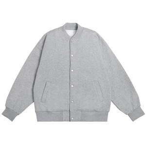 Chaqueta Varsity de Lona para Hombre, Estilo Hip Hop, Cuello Alto, Doble Botonadura, Diseño Casual de Béisbol, Alta Calidad, Tendencia 2026, Gran Venta - Product Image 4