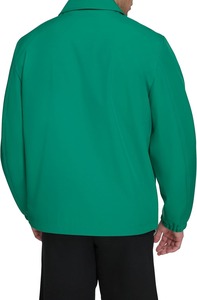 Men's Green Windproof <b>Coach</b> Jacket With Zipper Closure And Turn Down Collar Casual Outerwear Autumn Wear - Product Image 4