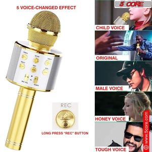 5 Core <b>Microphone</b> Wireless Karaoke Mic With Speaker 3 in 1 Portable <b>Bluetooth</b> Microfono Inalambrico - Product Image 5