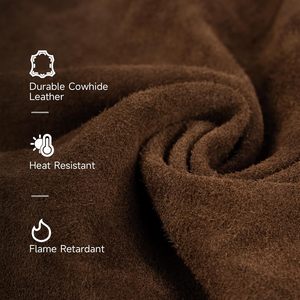 Chaqueta de Soldadura a Precio de Mayoreo, Resistente al Fuego y las Llamas, Chaqueta de Seguridad para Soldador, Ropa de Trabajo Duradera de Cuero Vacuno FR - Product Image 5