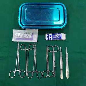 Boîte de chirurgie de petite taille de qualité supérieure, 14 pièces, kit d'instruments chirurgicaux en acier inoxydable pour interventions mineures, approuvé CE ISO - Product Image 5