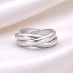 Bague artisanale en argent sterling vintage pour femme, idéale pour mariage et soirée, personnalisable, superposée, incurvée, irrégulière, bijoux fins - Product Image 2