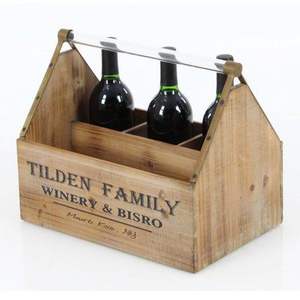 Porte-bouteilles en bois raffiné pour table à manger, support de rangement pour bouteilles de vin, présentoir en bois massif pour comptoir de cuisine - Product Image 1