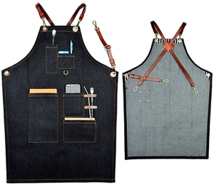 Delantal de Chef HARAZ de Alta Calidad, Blanco, Impermeable, de Manga Larga, con Cierre de Botones, Cuello y Cintura Ajustables, Múltiples Bolsillos - Product Image 4