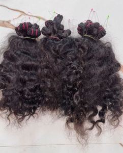 Cabello Indio Virgen Más Vendido, Cabello Rizado Virgen a Granel, Extensiones de Cabello Indio Virgen, Volumen Natural, Textura Suave a Bajo Precio - Product Image 2