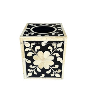 Elegante Porta Pañuelos de Madera con Incrustaciones de Hueso Hecho a Mano, Decoración para el Hogar con Diseño Único Tallado, Regalo Perfecto para Cualquier Ocasión - Product Image 2