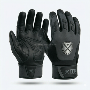 Guantes de Bateo de Softbol de Lanzamiento Rápido para Hombre y Mujer, Ajuste Ergonómico, Palma de Cuero Genuino, Malla Transpirable, Logotipo Personalizado - Product Image 4