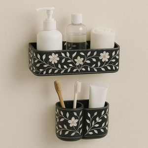 Modern Handmade Natural Bone Inlay <b>Bathroom</b> <b>Accessories</b> <b>Set</b> Luxury <b>Bathroom</b> Organizer Collection for Home Villas and Hospitality - Product Image 3