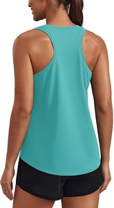 Top de Tirantes para Mujer, Color Verde, Tejido Sólido, Transpirable, Casual, Diseño de Espalda Cruzada, Calidad Premium - Product Image 6