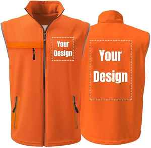 High Visibility Reflective Breathable <b>Waterproof</b> Safety Vest Unisex Sleeveless <b>Overall</b> Workwear Waistcoat Polyester Soft Shell - Product Image 2