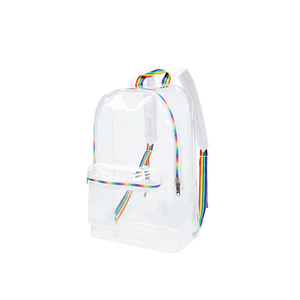 Custom Transparent PVC <b>Stylish</b> Holographic Girls Zipper Internal Frame School Bag Outdoor <b>Waterproof</b> <b>Backpack</b> Lightweight - Product Image 5