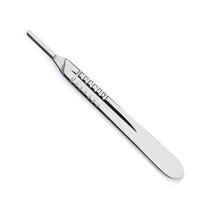 Manche de scalpel manuel standard 02-036-040 en acier inoxydable, instrument chirurgical certifié CE pour une maintien sûr de la lame et une précision accrue - Product Image 1