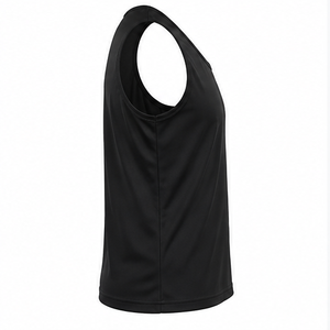 Camiseta Deportiva sin Mangas para Hombre, 100% Algodón, Transpirable, Cuello Redondo, Color Sólido, Secado Rápido, Chaleco Atlético de Punto, Logotipo Personalizado para Gimnasio - Product Image 4