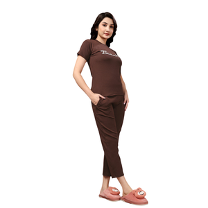 Pyjamas d'hiver pour femmes, ensemble chaud et épais en coton, vêtements de nuit, fabricant de marques privées - Product Image 3
