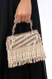 Bolso de Noche Clásico de Lujo con Cuentas Turquesa de Colores Mezclados, Personalizable, con Lentejuelas Blancas y Bordado a Mano |   Venta al por mayor - Product Image 2