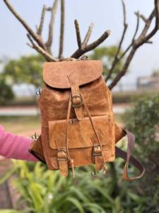 Sac à dos en cuir véritable élégant et polyvalent – Nouvelle collection unisexe – Vente en gros – Sac d'école – Produit en vrac - Product Image 5