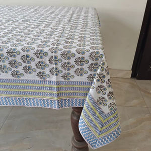 Nueva hoja hecha a mano moderno sólido rectángulo mantel puro algodón mano bloque impreso indio granja boda personalizable al aire libre - Product Image 1