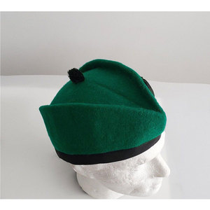 Gorro Glengarry Verde Escocés de Lana, Gorro Tradicional Escocés Liso, Venta al por Mayor 2026 - Product Image 6