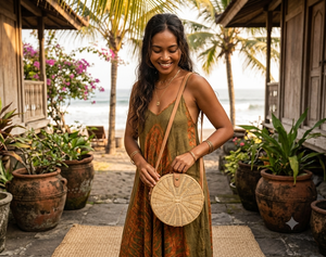 Bolso Bandolera de Mimbre Natural Tejido a Mano, Estilo Bohemio, Ecológico, con una Sola Correa, para la Playa o el Verano - Product Image 5
