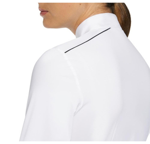 Camiseta de equitación transpirable de malla blanca para mujer, capa base para montar a caballo, camiseta de polo para competición, tops para espectáculos ecuestres - Product Image 4