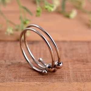 SHYAM JEWELRS Luxury <b>Adjustable</b> 925 Sterling Silver Anxiety Bead Spinner <b>Ring</b>-Handmade Three-Layer Unisex Fidget <b>Ring</b> for Stress - Product Image 5