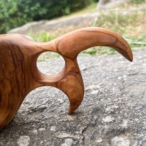 Premium Hand Carved Wooden Kuksa Cup Rustic Nordic Mug <b>Bar</b> <b>Tool</b> For Cocktail Outdoor Coffee Tea and Hot Drinks - Product Image 3