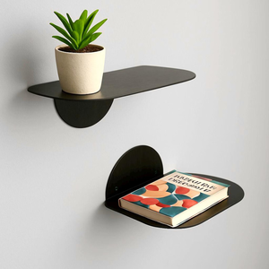 7. Étagères flottantes décoratives en métal pour le rangement mural de la maison ou du bureau - Product Image 5