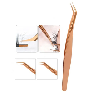 Black Silver Grip Eyelash Tweezers <b>Pink</b> <b>Box</b> Packing Isolation Private Label Fiber Tip Volume Lash Tweezers for sale - Product Image 6