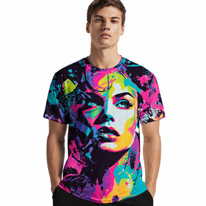 T-shirts à épaules tombantes avec impression personnalisée, coupe classique, écologiques, 100% coton, manches courtes pour hommes, 220g - Product Image 5