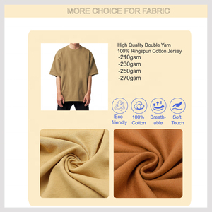 Camiseta de algodón grueso de alta calidad con diseño nuevo, personalizada, de corte holgado, estilo streetwear, para hombre. - Product Image 4