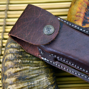 Couteau de chasse en acier Damas impérial, lame droite de 0,6 mm, avec manche en bois, OEM disponible - Product Image 2