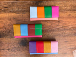 กระเป๋าหนังรีไซเคิลที่มีสไตล์ทำด้วยมือมีเอกลักษณ์หลากสีสำหรับผู้หญิงกระเป๋าสตางค์หนังรีไซเคิลที่สวยงาม - Product Image 4