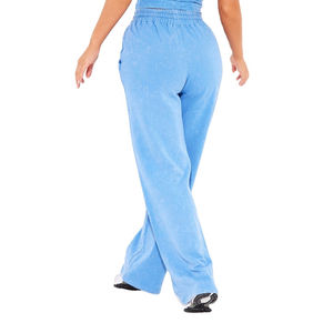 Pantalon de jogging décontracté pour femme en coton doux délavé à l'acide, fabrication OEM sur mesure, marque privée, prix de gros pour femmes - Product Image 4