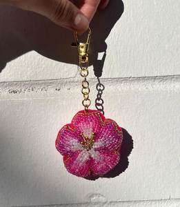 Luxury Artisan Embroidered Beaded <b>Keychain</b> Handcrafted with Premium Materials for Keys Handbags Backpacks Purse Charms and Every - Product Image 1