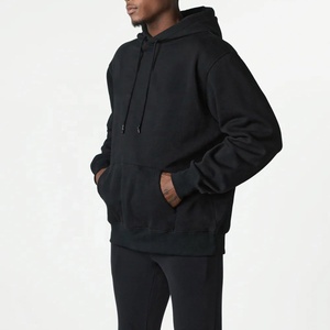Sudadera con Capucha Extra Grande para Hombre, 100% Algodón, con Estampado Personalizado, de Alta Calidad, Negra, con Logotipo, Estampado Digital, Conjunto de Ropa - Product Image 6