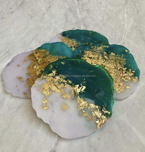 Posavasos de Resina Epoxi de Madera Redondos y Cuadrados de Primera Calidad, Posavasos de Resina de Madera Personalizados con Soporte - Product Image 1