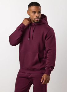 men fitted tracksuit slim fit cotton <b>polyester</b> fabric zipper hoodie <b>jogger</b> set training gym wear sportswear set - Product Image 3