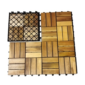 Dalles de terrasse extérieures carrées antidérapantes en composite moderne, emboîtables, taille 300x300mm, pour balcon, jardin, patio - Product Image 1