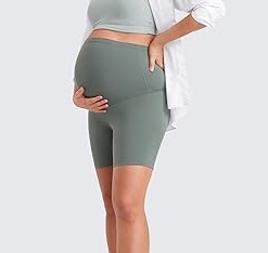 Shorts de Ciclismo para Mujer, Lisos, Sin Costuras, Sexys, de Maternidad, para Embarazo, Compresión Sobre el Vientre, Ajuste Ceñido, para Yoga - Product Image 2
